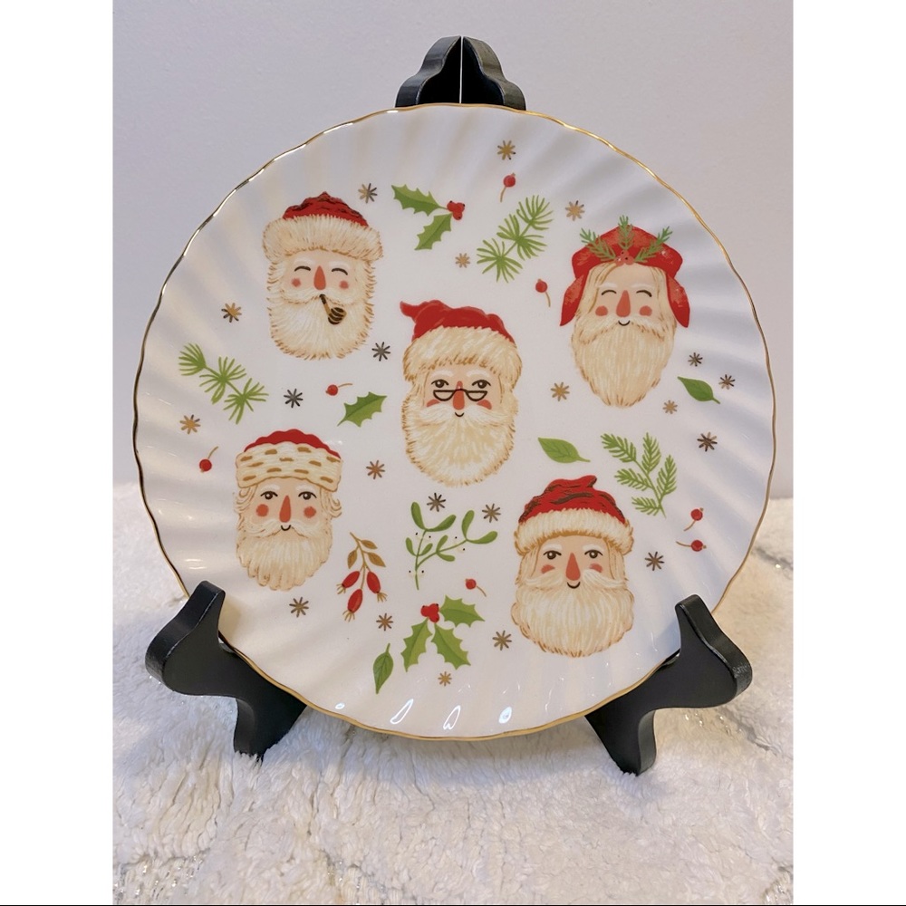 ✨🎄Set of 4 Merry Christmas Santa Holiday Dessert/Side Plates🎄✨